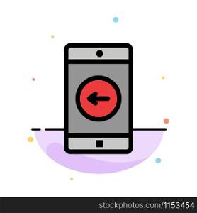 Application, Mobile, Mobile Application, left Abstract Flat Color Icon Template
