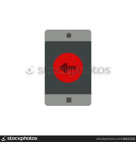 Application, Mobile, Mobile Application, left Flat Color Icon. Vector icon banner Template