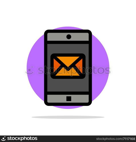 Application, Mobile, Mobile Application, Mail Abstract Circle Background Flat color Icon