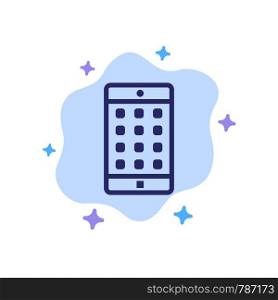 Application, Mobile, Mobile Application, Password Blue Icon on Abstract Cloud Background