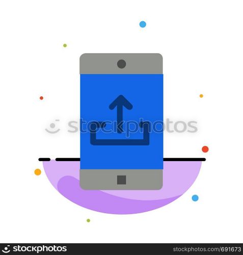 Application, Mobile, Mobile Application, Smartphone, Upload Abstract Flat Color Icon Template