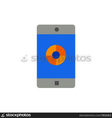 Application, Mobile, Mobile Application, Target Flat Color Icon. Vector icon banner Template