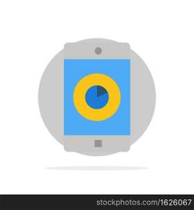 Application, Mobile, Mobile Application, Time Abstract Circle Background Flat color Icon