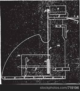 Application of Mr. Trouve engine, a ship, vintage engraved illustration. Industrial encyclopedia E.-O. Lami - 1875.