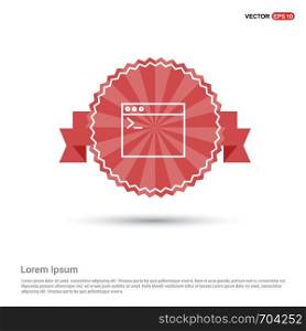 Application window interface icon - Red Ribbon banner