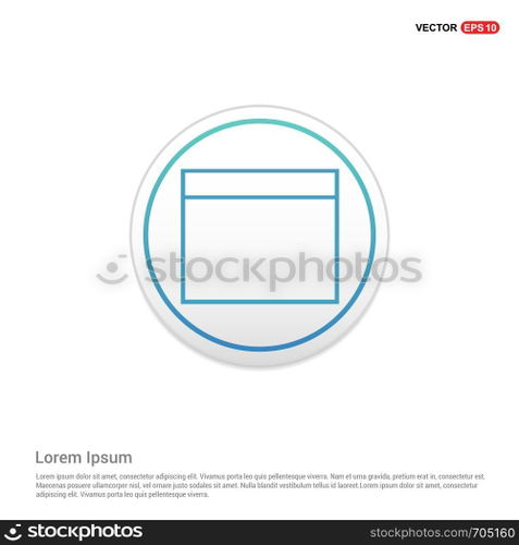Application window interface icon - white circle button