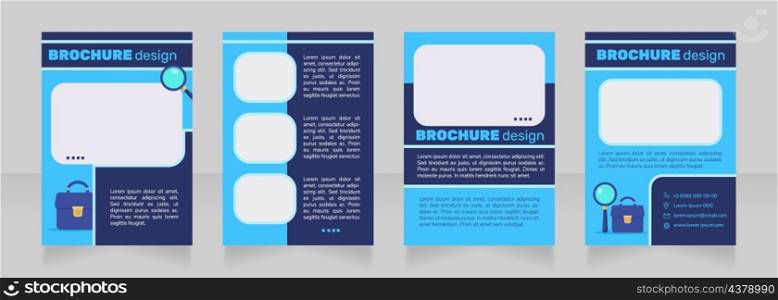 Apply for referral marketing program blank brochure design. Template set with copy space for text. Premade corporate reports collection. Editable 4 paper pages. Nunito Light, Bold fonts used. Apply for referral marketing program blank brochure design