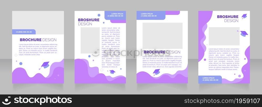 Applying for university abroad blank brochure layout design. Vertical poster template set with empty copy space for text. Premade corporate reports collection. Editable flyer paper pages. Applying for university abroad blank brochure layout design