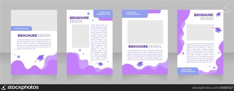 Applying for university abroad blank brochure layout design. Vertical poster template set with empty copy space for text. Premade corporate reports collection. Editable flyer paper pages. Applying for university abroad blank brochure layout design