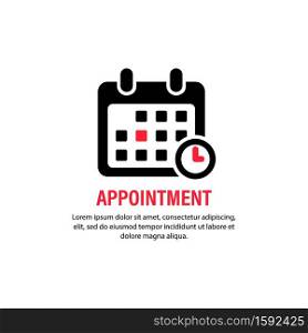 Appointment icon. Calendar with spesific date. Bussiness concept. Reminder, planner, organizer. Vector on isolated white background. EPS 10.. Appointment icon. Calendar with spesific date. Bussiness concept. Reminder, planner, organizer. Vector on isolated white background. EPS 10
