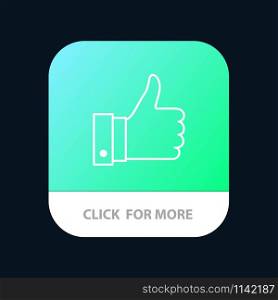 Appreciate, Remarks, Good, Like Mobile App Button. Android and IOS Line Version