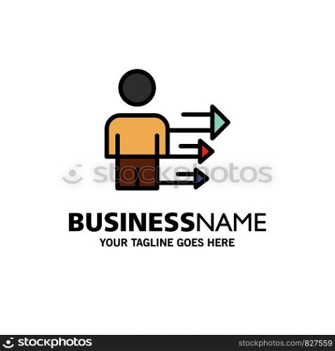 Approach, Business, Leadership, Modern Business Logo Template. Flat Color