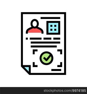 approval allowance color icon vector. approval allowance sign. isolated symbol illustration. approval allowance color icon vector illustration