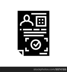 approval allowance glyph icon vector. approval allowance sign. isolated contour symbol black illustration. approval allowance glyph icon vector illustration