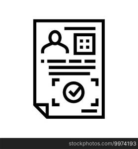 approval allowance line icon vector. approval allowance sign. isolated contour symbol black illustration. approval allowance line icon vector illustration