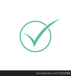 Approval check icon isolated, quality sign, tick