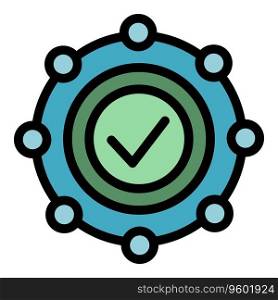 Approval icon outline vector. Form paper. Money job color flat. Approval icon vector flat