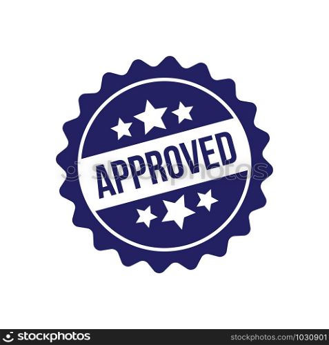 Approved Banner, Seal and Badge Vector Template