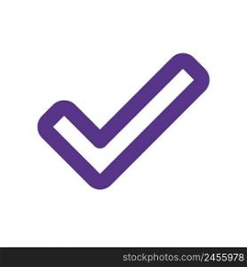 Approved checkmark symbol to verify the result