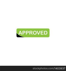 Approved label, icon design template