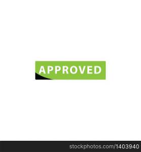 Approved label, icon design template
