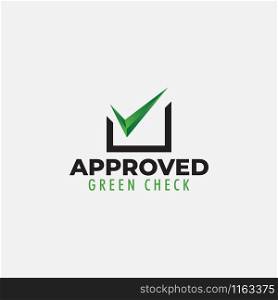 Approved logo design template vector isolated