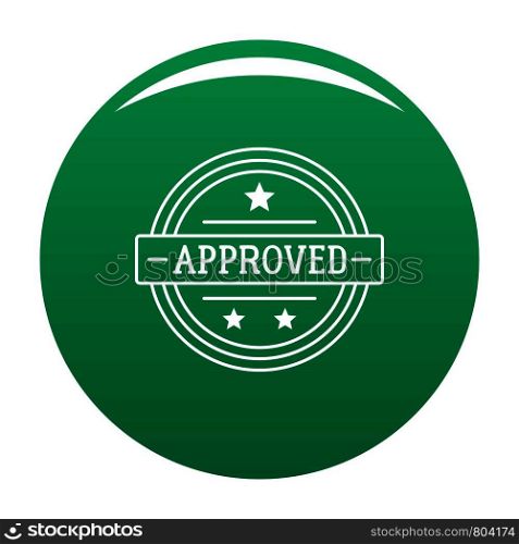Approved logo. Simple illustration of approved vector logo for any design green. Approved lgo, simple style.
