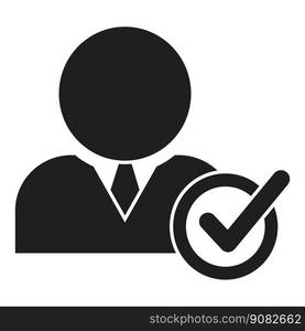 Approved manager icon simple vector. Human person. Teamwork staff. Approved manager icon simple vector. Human person