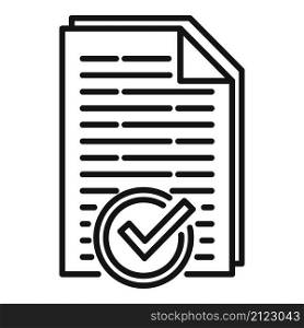 Approved product review icon outline vector. Customer evaluation. Feedback service. Approved product review icon outline vector. Customer evaluation