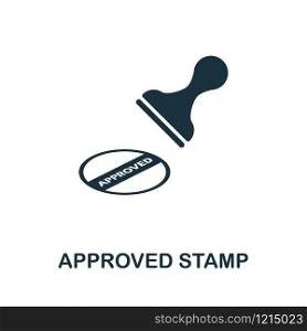Approved Stamp vector icon illustration. Creative sign from quality control icons collection. Filled flat Approved Stamp icon for computer and mobile. Symbol, logo vector graphics.. Approved Stamp vector icon symbol. Creative sign from quality control icons collection. Filled flat Approved Stamp icon for computer and mobile