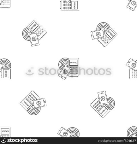 Approved terminal payment pattern seamless vector repeat geometric for any web design. Approved terminal payment pattern seamless vector