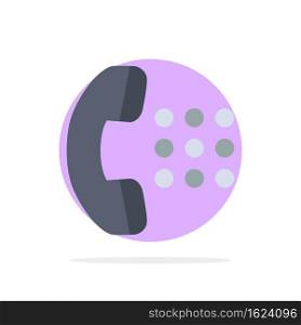 Apps, Call, Dial, Phone Abstract Circle Background Flat color Icon