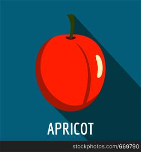 Apricot icon. Flat illustration of apricot vector icon for web. Apricot icon, flat style