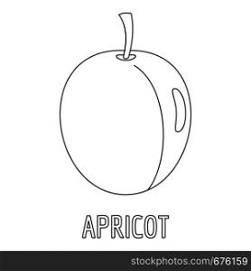 Apricot icon. Outline illustration of apricot vector icon for web. Apricot icon, outline style.
