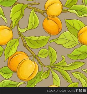 apricot vector pattern. apricot breanch vector pattern on color background