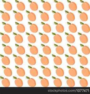 Apricot wallpaper, illustration, vector on white background.