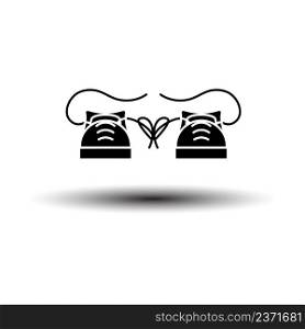 April Fool&rsquo;s Day Icon. Black on White Background With Shadow. Vector Illustration.