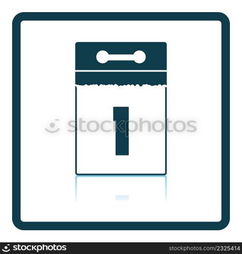 April Fool&rsquo;s Day Icon. Square Shadow Reflection Design. Vector Illustration.