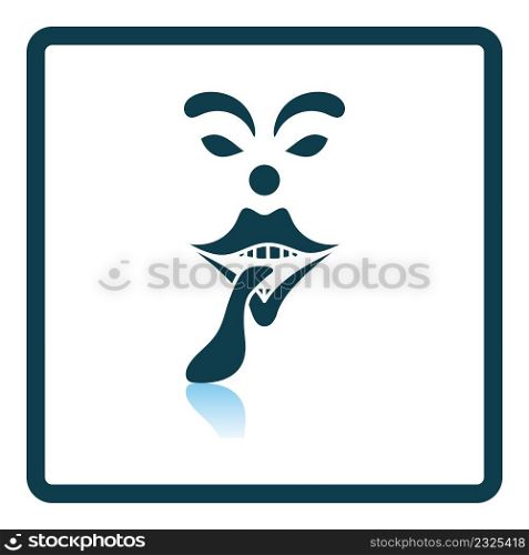 April Fool&rsquo;s Day Icon. Square Shadow Reflection Design. Vector Illustration.