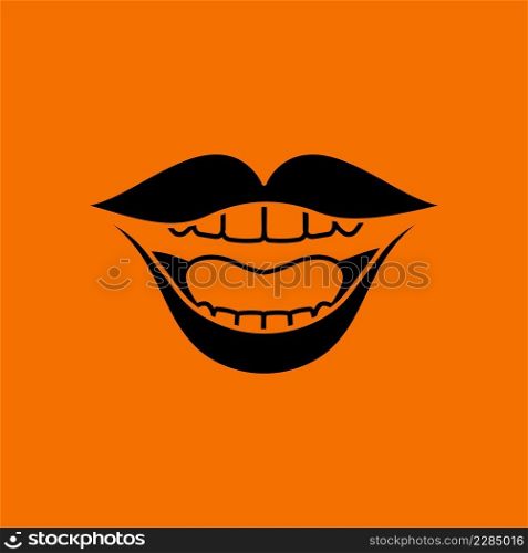 April Fool’s Day Icon. Black on Orange Background. Vector Illustration.