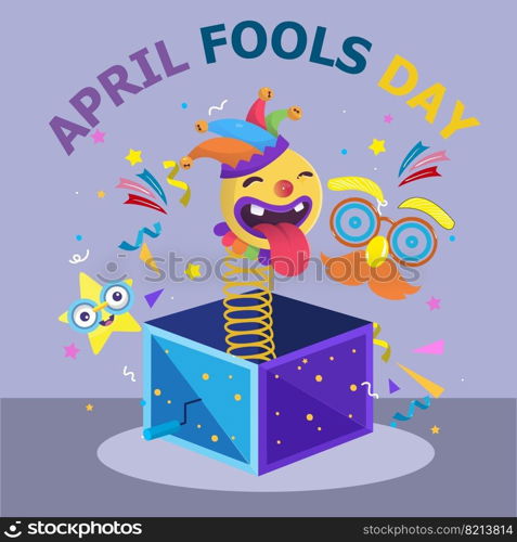 april fools day joker jester background design happy smile