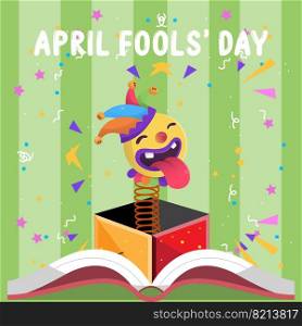 april fools day joker jester background design happy smile