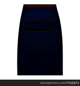 Apron skirt mockup. Realistic illustration of apron skirt vector mockup for web design isolated on white background. Apron skirt mockup, realistic style