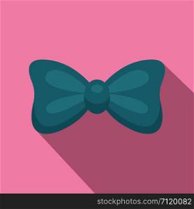 Aqua bow tie icon. Flat illustration of aqua bow tie vector icon for web design. Aqua bow tie icon, flat style