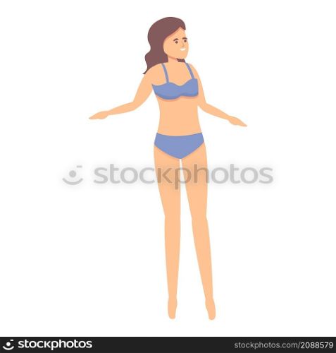 Aqua swimming icon cartoon vector. Pool swim. Woman swimmer. Aqua swimming icon cartoon vector. Pool swim