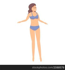 Aqua swimming icon cartoon vector. Pool swim. Woman swimmer. Aqua swimming icon cartoon vector. Pool swim