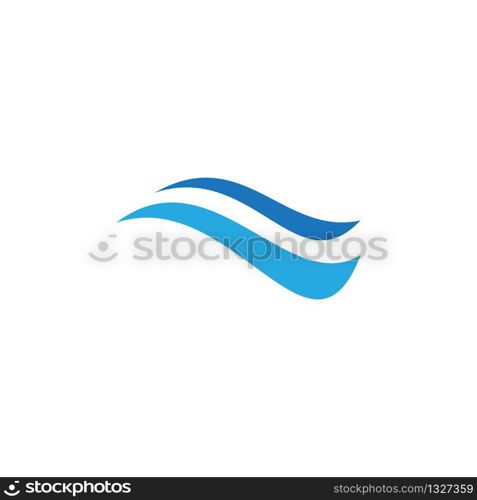 Aqua ,Water Wave symbol and icon Logo Template vector