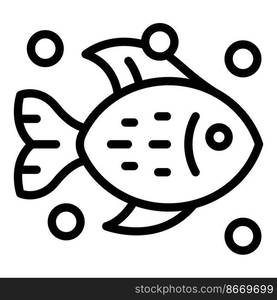 Aquarium fish icon outline vector. Pet food. House care. Aquarium fish icon outline vector. Pet food