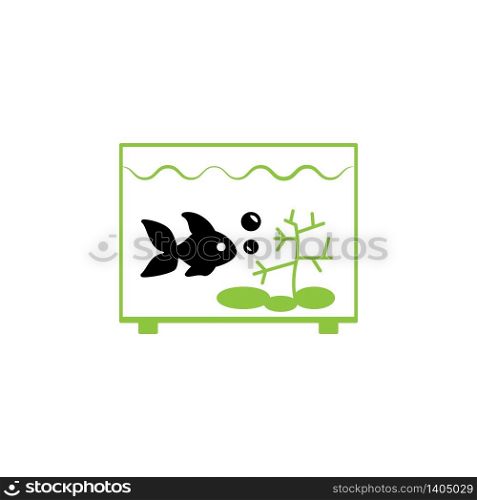 Aquarium icon, illustration design template