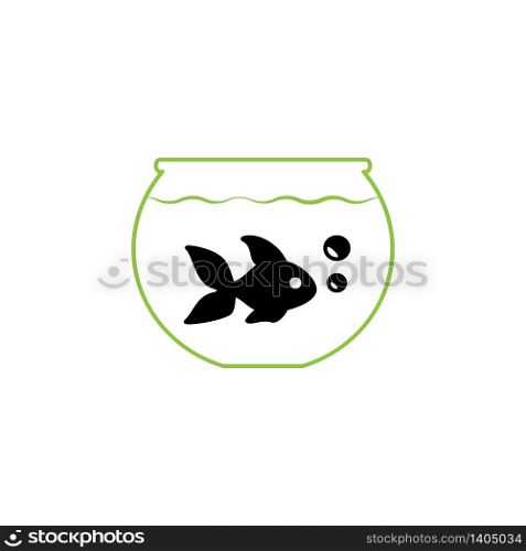 Aquarium icon, illustration design template